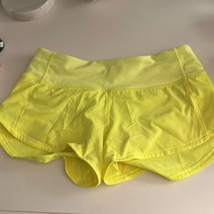 Lululemon size 2 neon speed up shorts. Low rise 2.5 in.